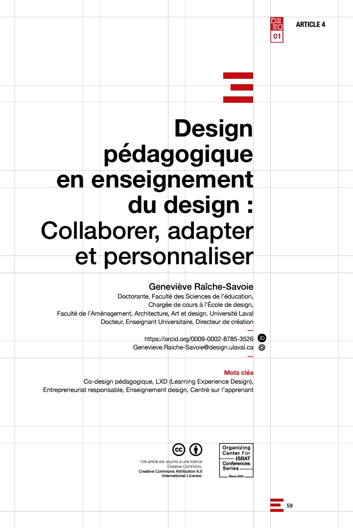 Design pédagogique en enseignement du design : Collaborer, adapter et personnaliser