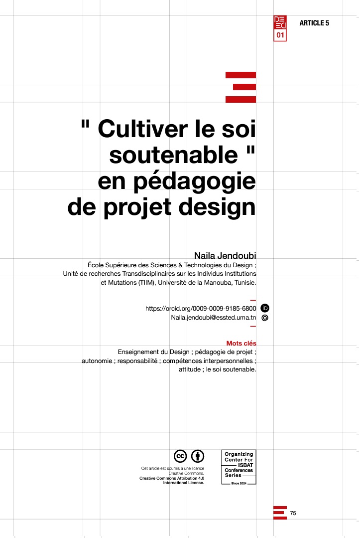 " Cultiver le soi soutenable " en pédagogie de projet design