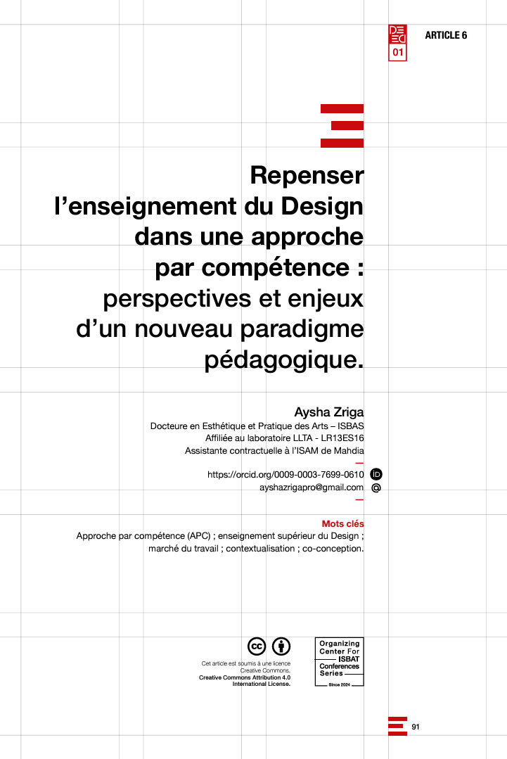 Rethinking the teaching of Design in a competency-based approach: perspectives and challenges of a new pedagogical paradigm