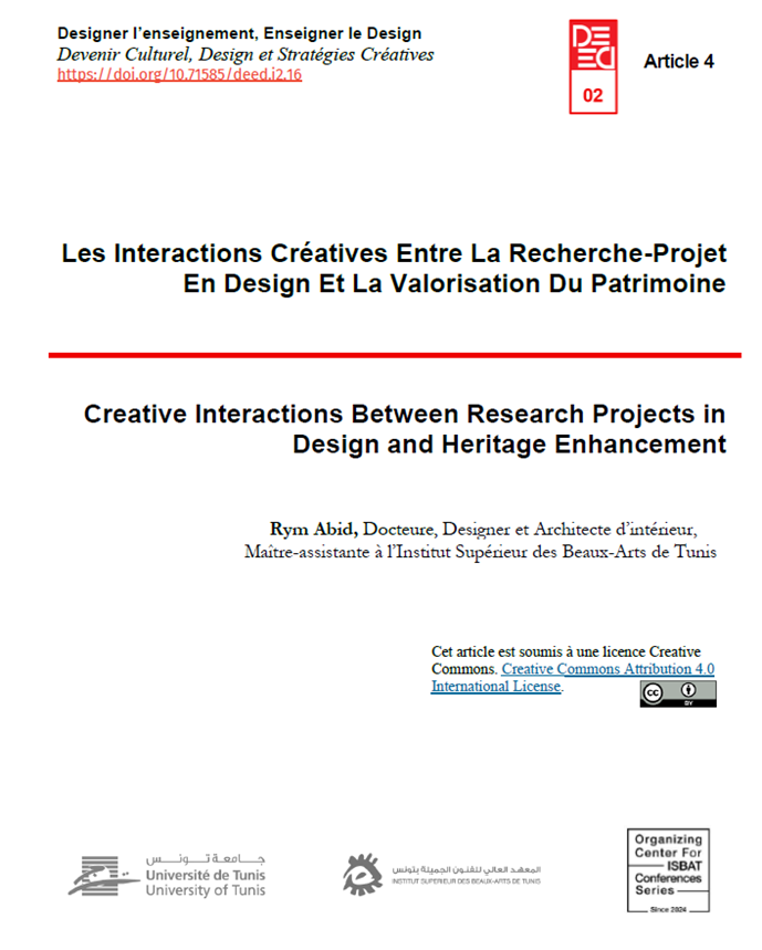 Creative Interactions Between Research Projects in Design and Heritage Enhancement 