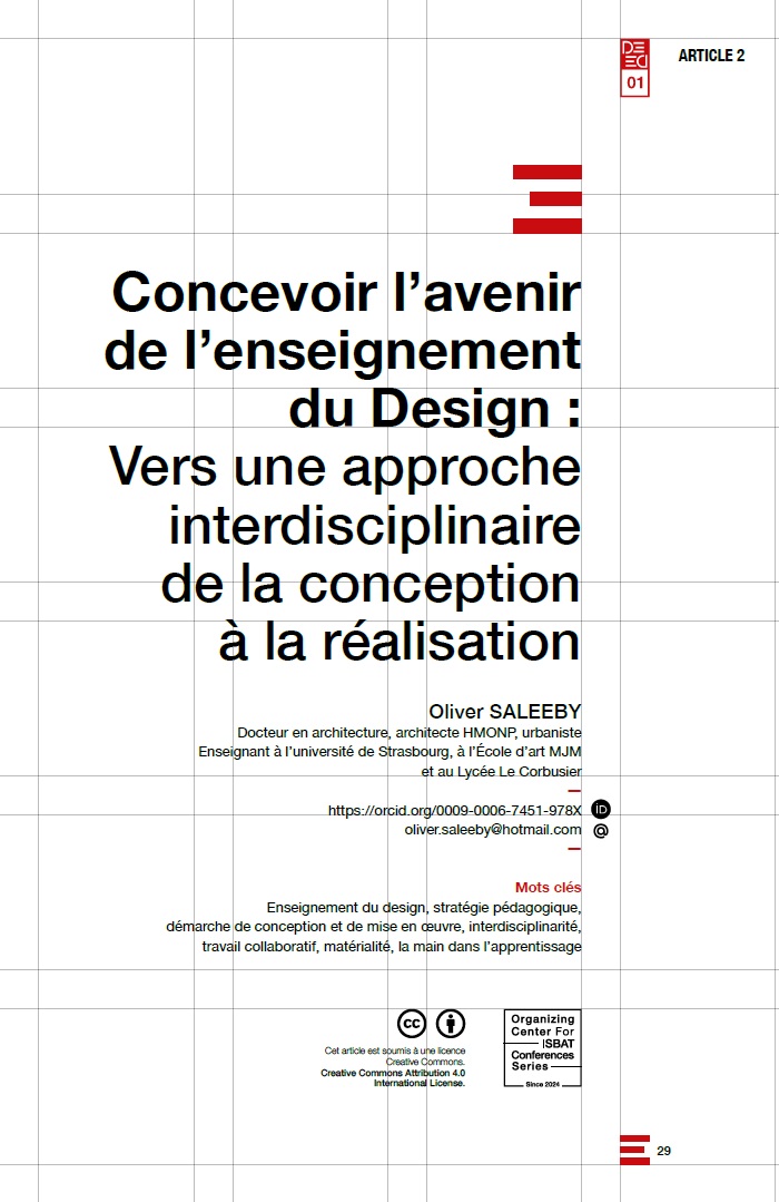 Concevoir l’avenir de l’enseignement du Design : Vers une approche interdisciplinaire de la conception à la réalisation