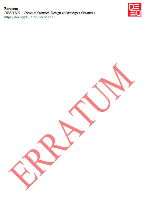 Erratum- L’influence des références aux industries culturelles et créatives sur la créativité des élèves en arts appliqués, une étude de cas en lycée professionnel.
