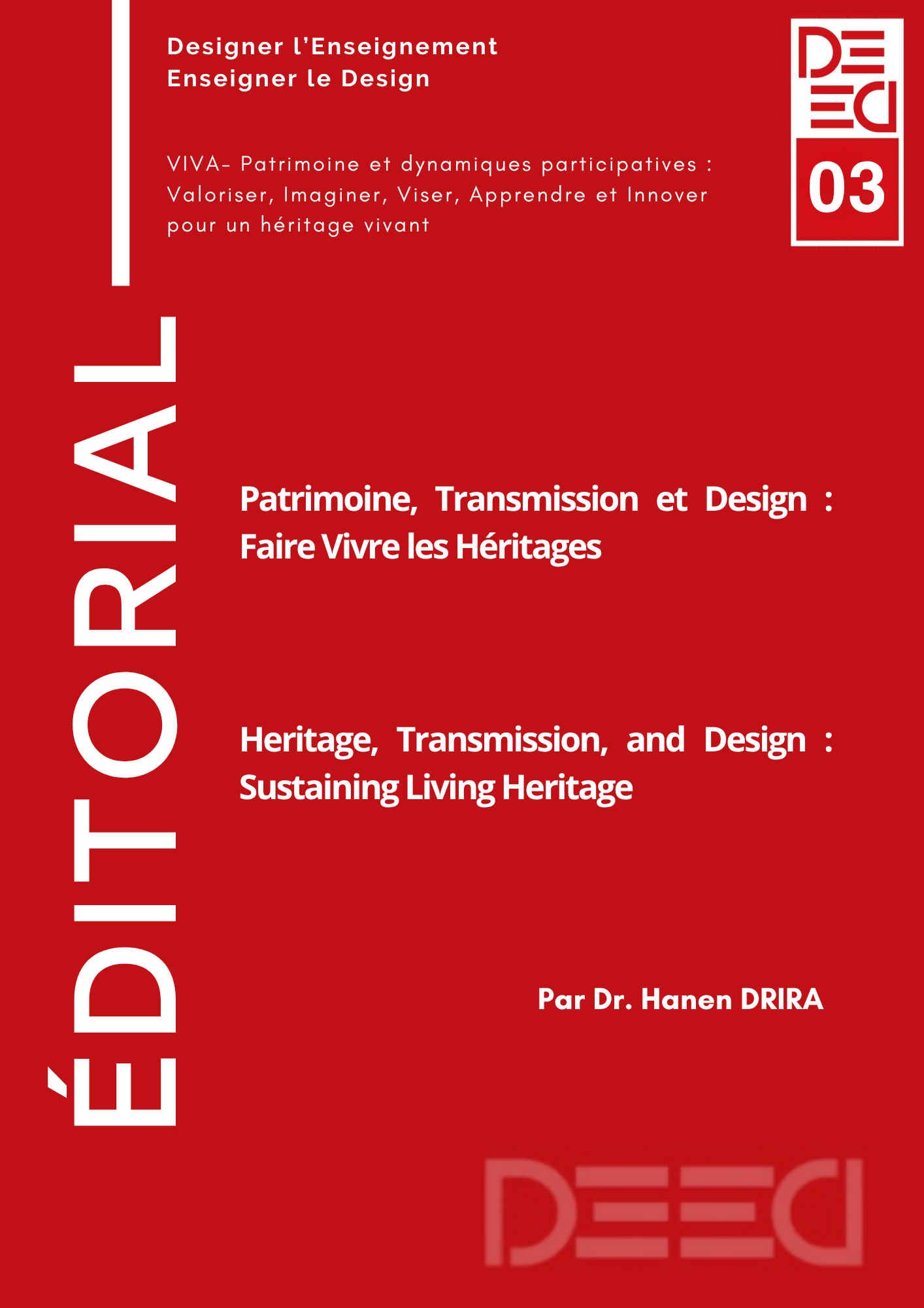 Heritage, Transmission, and Design : Sustaining Living Heritage
